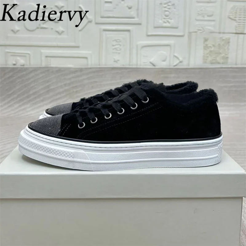 Winter Casual Sneakers Women Round Toe Lace Up Flat Shoes Woman String Bead Suede Running Shoes Wool Warm Women's Sports Shoes
Winter Casual Sneakers Women Round Toe Lace Up Flat Shoes Woman String Bead Suede Running Shoes Wool Warm Women's Sports Shoes