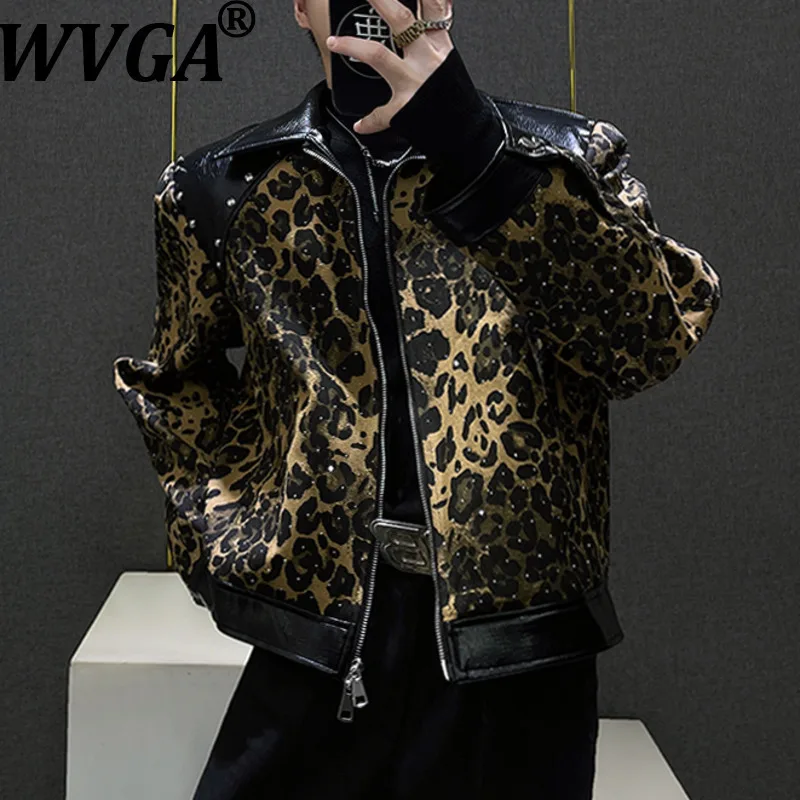 WVGA Spring Autumn New Man Short Jacket Printed Patchwork Pu Leather Color Block Zipper Diamonds American Retro Tide Coat W13221
WVGA Spring Autumn New Man Short Jacket Printed Patchwork Pu Leather Color Block Zipper Diamonds American Retro Tide Coat W13221