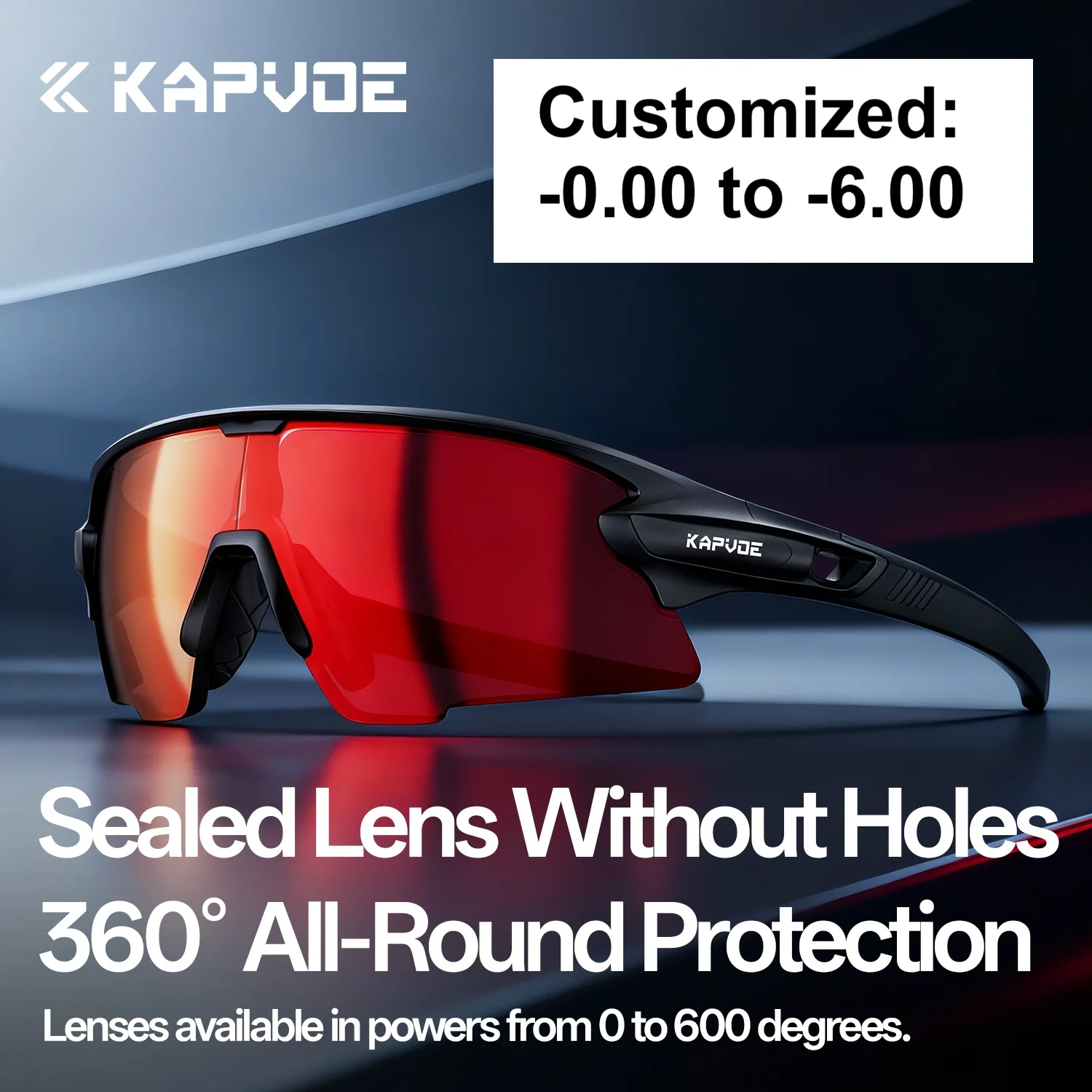 Kapvoe Prescription Cycling Glasses One-piece Molding Sports Sunglasses Customize Eyewear Sports Bike Goggles for Men Women
Kapvoe Prescription Cycling Glasses One-piece Molding Sports Sunglasses Customize Eyewear Sports Bike Goggles for Men Women