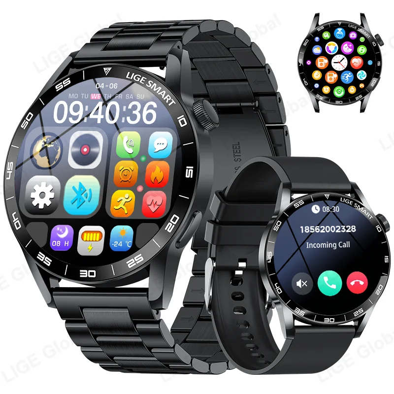 LIGE Smart Watch For Men Women 1.38" HD Screen Heart Rate SpO2 Sleep Health Monitor Bluetooth Call Luxury Steel Band Watches Man
LIGE Smart Watch For Men Women 1.38" HD Screen Heart Rate SpO2 Sleep Health Monitor Bluetooth Call Luxury Steel Band Watches Man