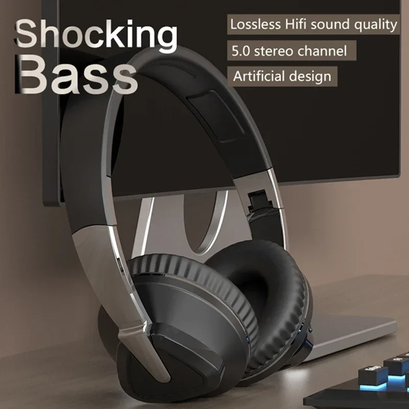 Bluetooth 5.0 Over Ear Headphones Ear Cups HiFi Wireless Folding Headset for Desktop Tablets Game Music Support TF Card With Mic
Bluetooth 5.0 Over Ear Headphones Ear Cups HiFi Wireless Folding Headset for Desktop Tablets Game Music Support TF Card With Mic