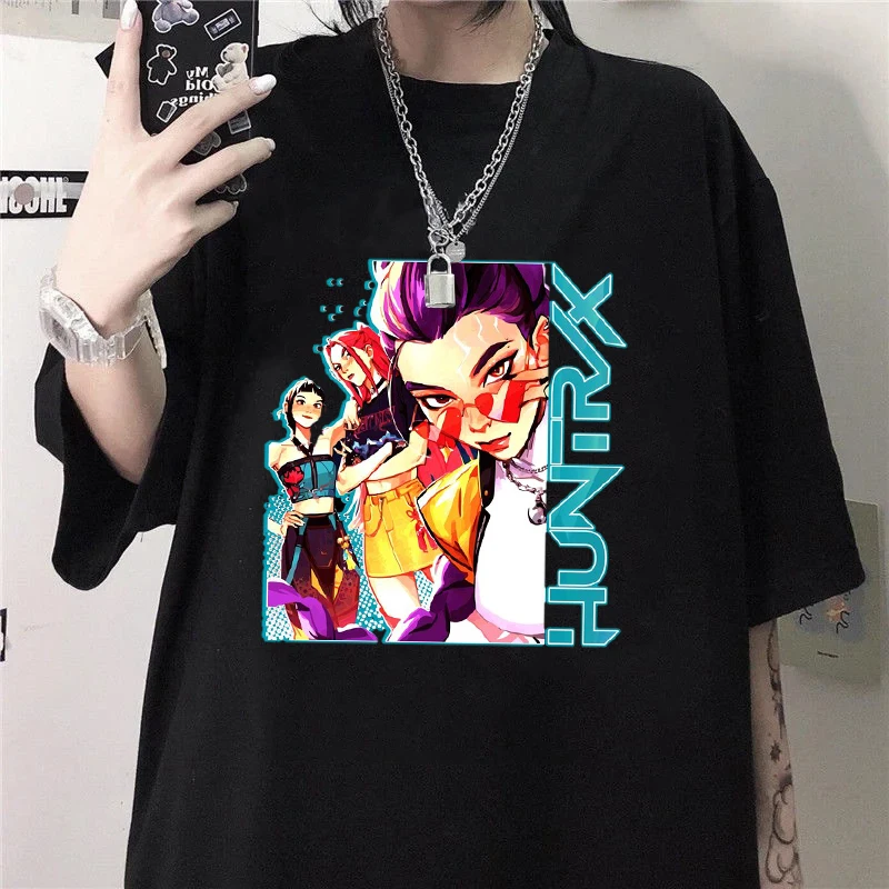 Hot K-Pop Demon Hunters Mira Rumi Zoey Printed Women Summer Short Sleeve Tee Shirts Round Neck Casual Summer Unisex Tops
Hot K-Pop Demon Hunters Mira Rumi Zoey Printed Women Summer Short Sleeve Tee Shirts Round Neck Casual Summer Unisex Tops