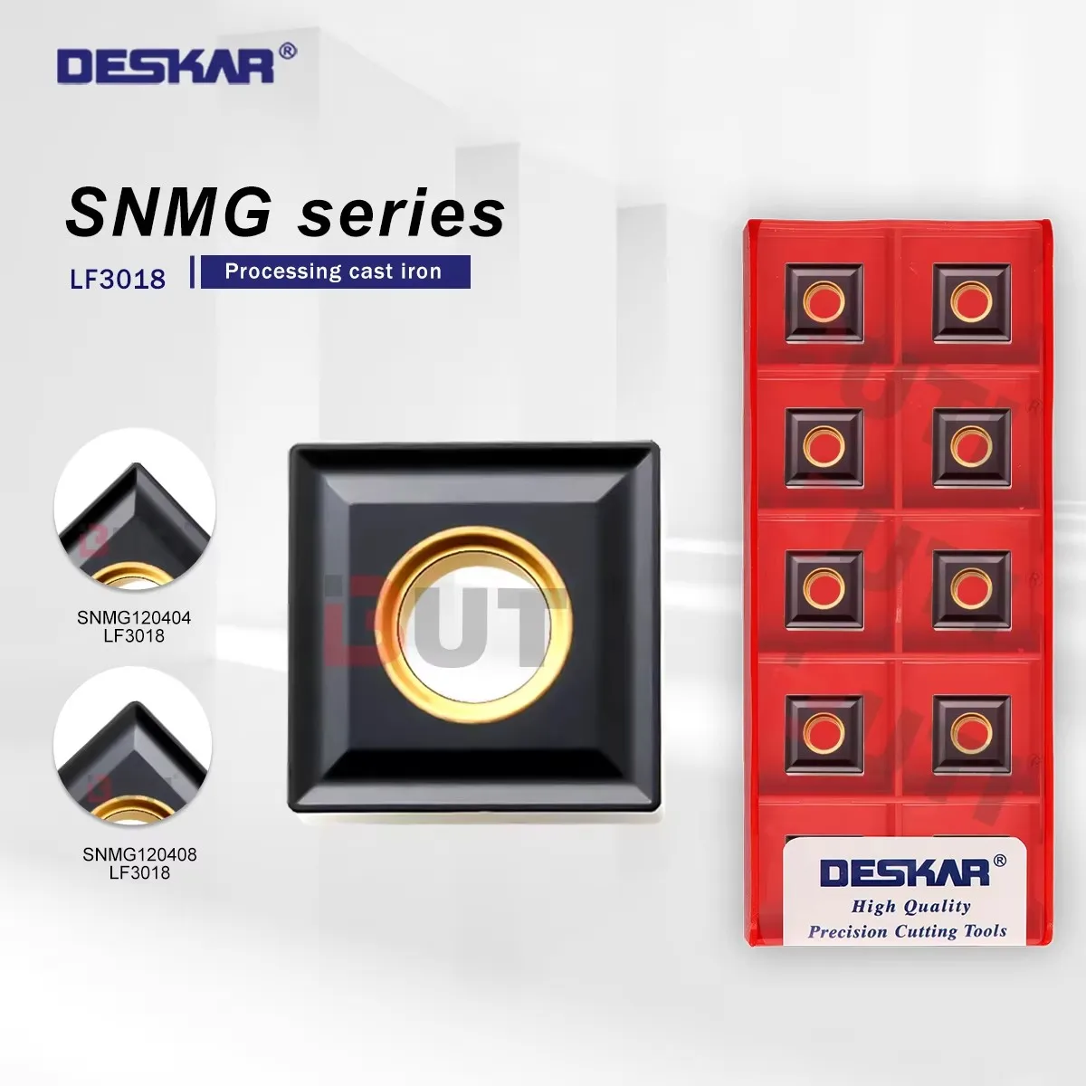 DESKAR 100% оригинал SNMG 120404 SNMG 120408 LF3018 Лезвие токарного станка с ЧПУ из твердого сплава, чугунный материал, инструменты, детали, износостойкие
DESKAR 100% оригинал SNMG 120404 SNMG 120408 LF3018 Лезвие токарного станка с ЧПУ из твердого сплава, чугунный материал, инструменты, детали, износостойкие