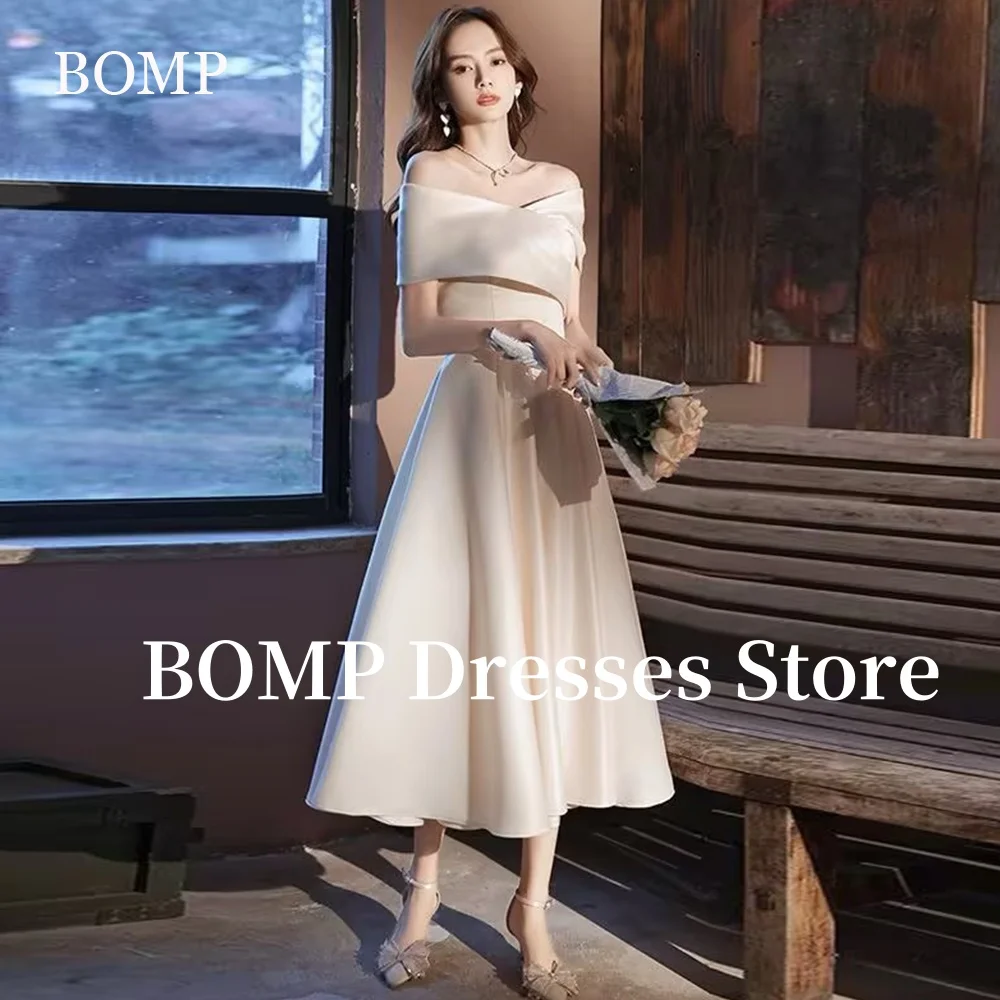 BOMP Elegant Wedding Party Dresses A-Line Picked-ups Satin Gowns Customized Off the Shoulder Korea Photo shoot 웨딩드레스
BOMP Elegant Wedding Party Dresses A-Line Picked-ups Satin Gowns Customized Off the Shoulder Korea Photo shoot 웨딩드레스