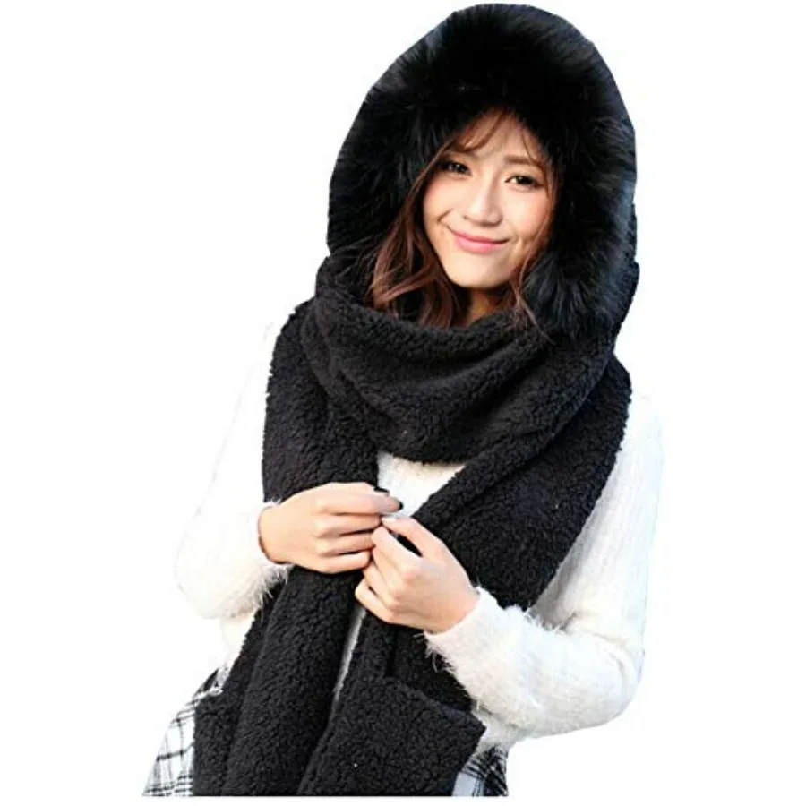 Winter Warm Women Hoodie Hat/Scarf/Gloves Set Soft Plush Thick Warm Hat
Winter Warm Women Hoodie Hat/Scarf/Gloves Set Soft Plush Thick Warm Hat