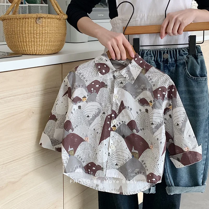 2026 Spring New Children's Cotton Full Print Pattern Design Sense Flip Collar Single breasted Shirt
2026 Spring New Children's Cotton Full Print Pattern Design Sense Flip Collar Single breasted Shirt