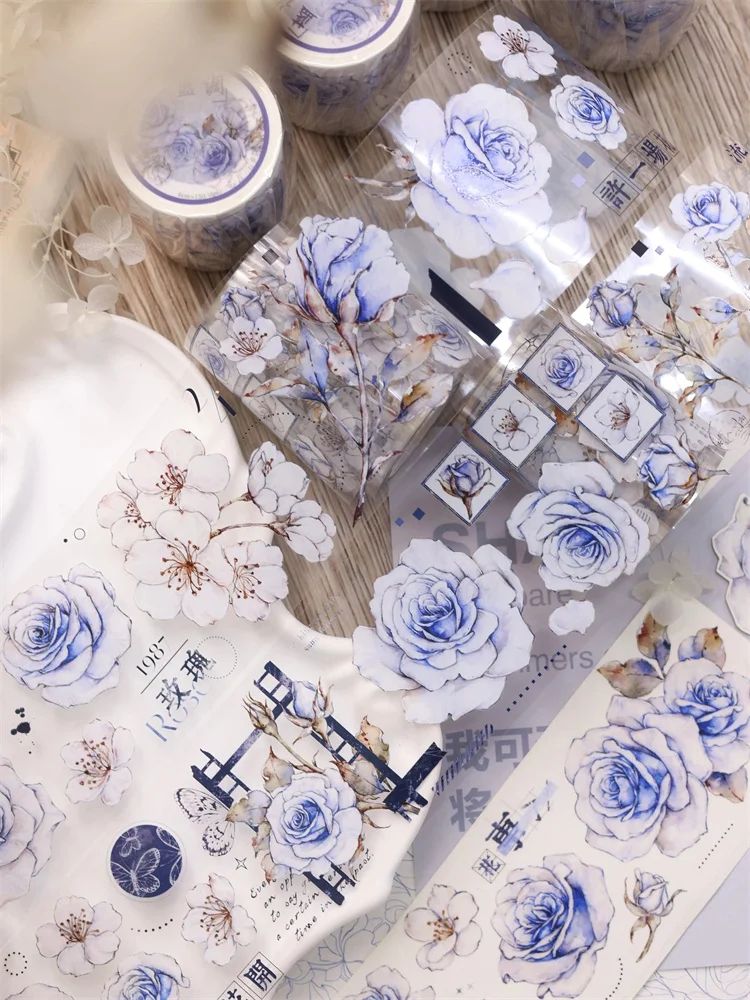 6cmx6m Vintage Blue Tone Floral Washi PET Tapes for Journaling Noteboook Planner DIY Adhesive Stickers Card Making Art Supply
6cmx6m Vintage Blue Tone Floral Washi PET Tapes for Journaling Noteboook Planner DIY Adhesive Stickers Card Making Art Supply