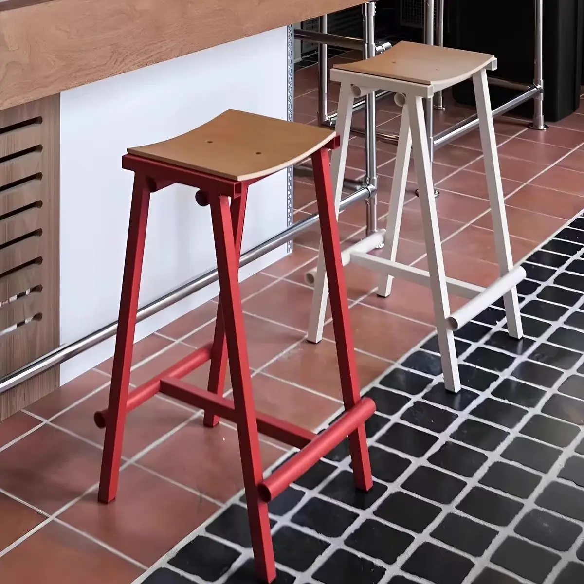Wrought Iron Bar Stool Simple Design High Chair for Home Island Cafe Minimalist Designer Stool for Kitchen Table
Wrought Iron Bar Stool Simple Design High Chair for Home Island Cafe Minimalist Designer Stool for Kitchen Table