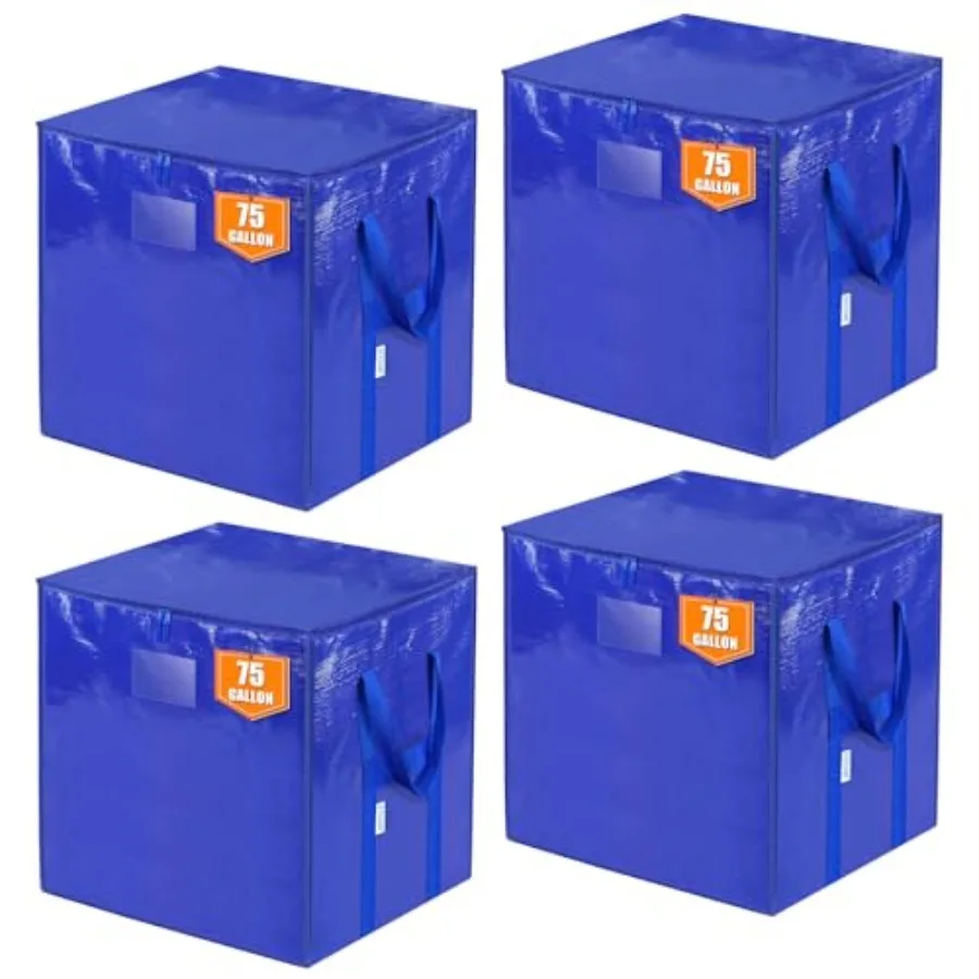 Extra Large Moving Bags with Zippers and Carrying Handles, Heavy-Duty Storage Tote Moving Boxes for Space Saving 4 PK, 75 Gallo
Extra Large Moving Bags with Zippers and Carrying Handles, Heavy-Duty Storage Tote Moving Boxes for Space Saving 4 PK, 75 Gallo