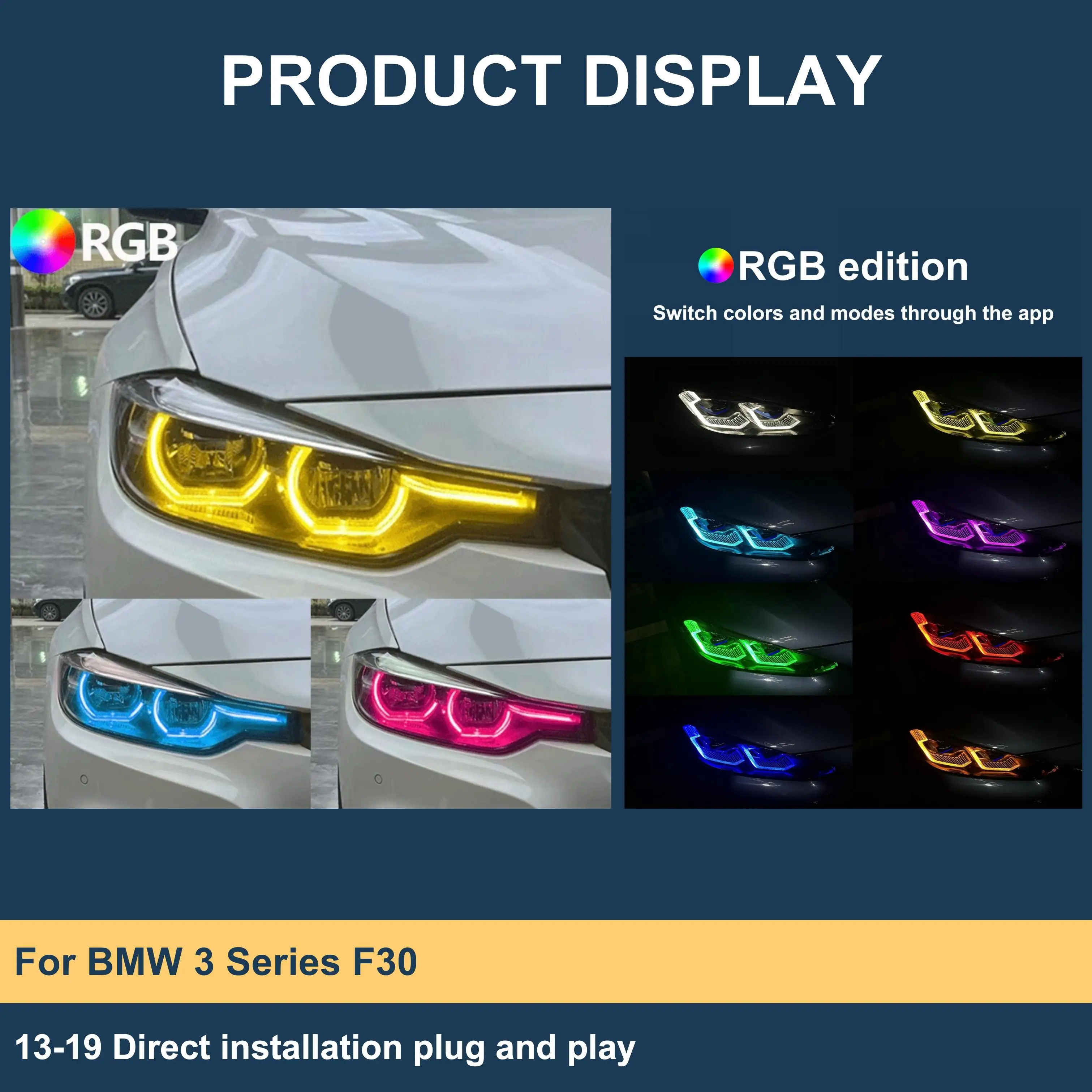 J ONE Vehicle Parts Accessories Drl Rgb Colour Control By Phone For BMW 3 Series F30 2013-2019 Led Drl Light For Car
J ONE Vehicle Parts Accessories Drl Rgb Colour Control By Phone For BMW 3 Series F30 2013-2019 Led Drl Light For Car