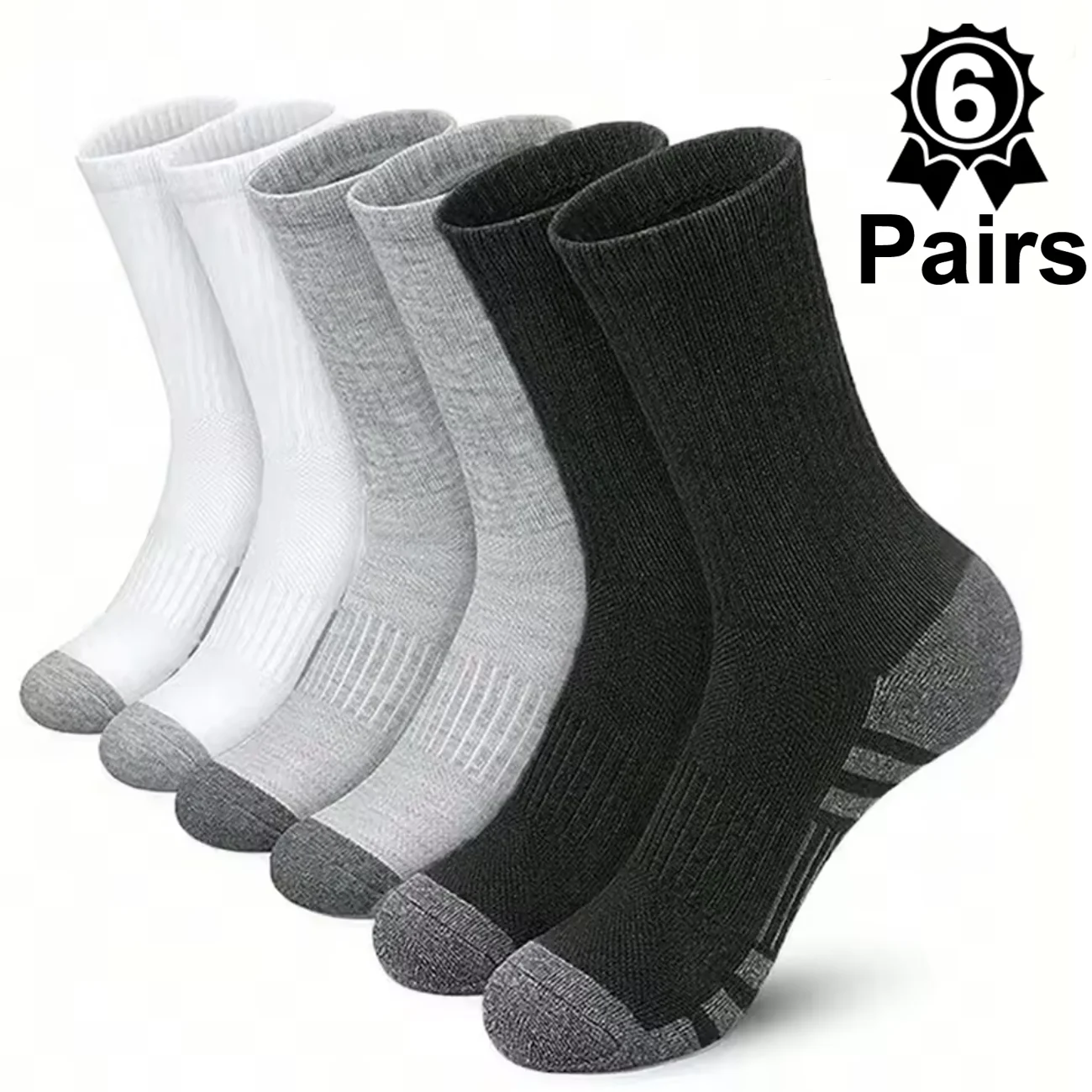 Men's Outdoor Gym Socks 12 Pairs, Soft Comfortable High Quality, Ground-Gripping Football Athletic Socks, Large Size for Training
Men's Outdoor Gym Socks 12 Pairs, Soft Comfortable High Quality, Ground-Gripping Football Athletic Socks, Large Size for Training