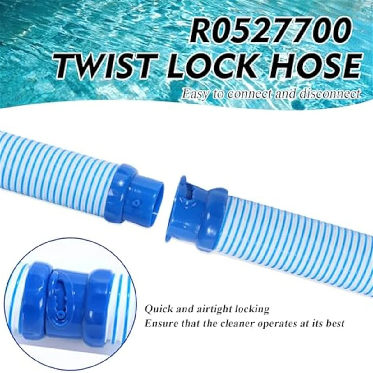 10Pack R0527700 Pool Cleaning Vacuum Hose,Fast Twist Lock Hose Replacement Parts,for MX6,MX8 Swimming Pool
10Pack R0527700 Pool Cleaning Vacuum Hose,Fast Twist Lock Hose Replacement Parts,for MX6,MX8 Swimming Pool