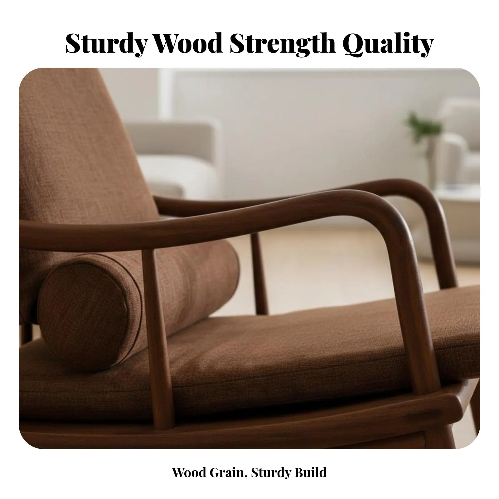 Single-Person Wooden Rocking Chair Sturdy Wood Construction Rocking Seat Traditional Design Wide Armrests for Living Room
Single-Person Wooden Rocking Chair Sturdy Wood Construction Rocking Seat Traditional Design Wide Armrests for Living Room