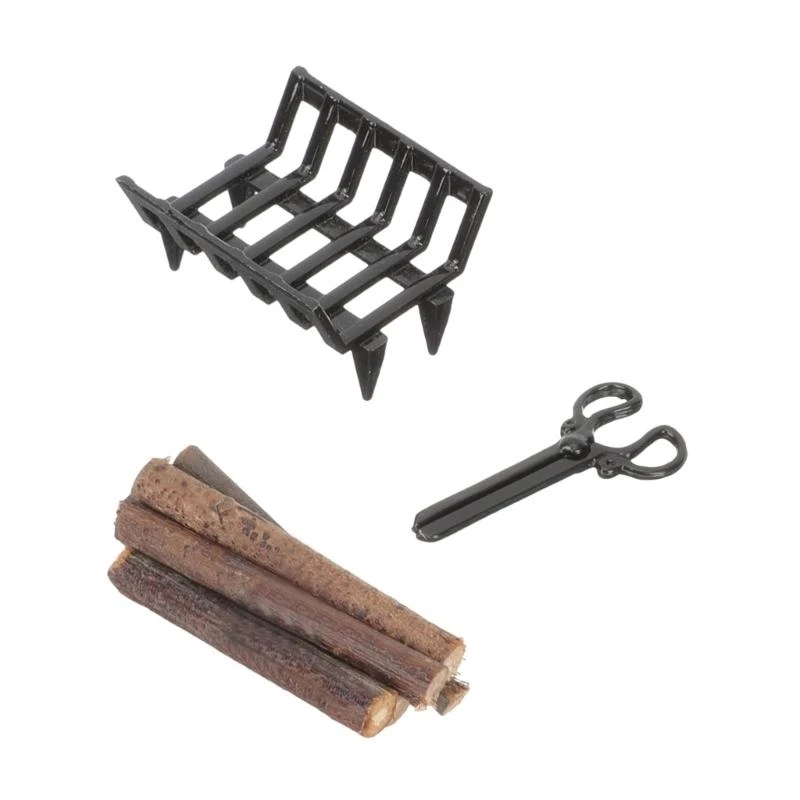 652F 1/12 Scale Realistic Fireplaces Accessories Firewood with Holder And Tongs For Miniature Room Display
652F 1/12 Scale Realistic Fireplaces Accessories Firewood with Holder And Tongs For Miniature Room Display
