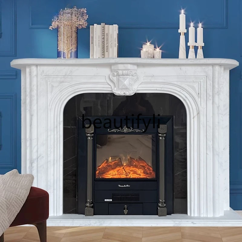 Marble mantel modern simple entrance decorative cabinet natural stone French living room TV cabinet 
Marble mantel modern simple entrance decorative cabinet natural stone French living room TV cabinet