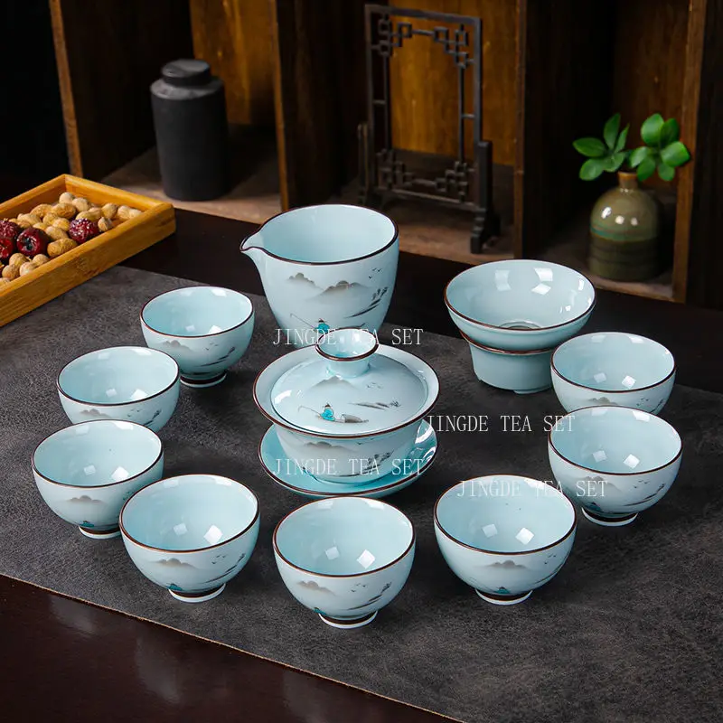 6pcs Complete Set of Ceramic Kung Fu Tea Set Household Chinese Style Tea Bowl Teacup Teapot Drinking Utensils Teaset Accessories
6pcs Complete Set of Ceramic Kung Fu Tea Set Household Chinese Style Tea Bowl Teacup Teapot Drinking Utensils Teaset Accessories
