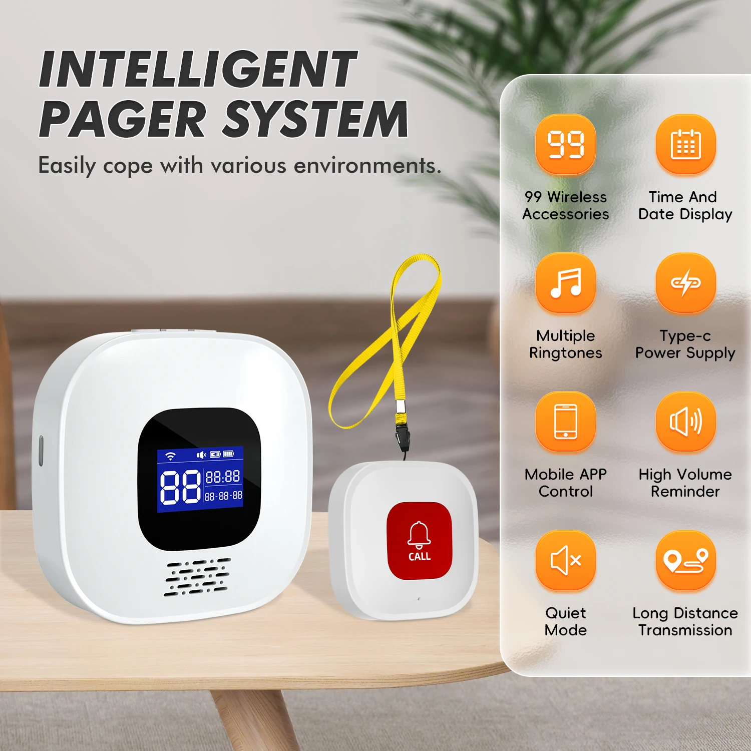 Приложение Tuya Smartlife с дистанционным управлением, Wi-Fi, пейджер, кнопка экстренного вызова SOS для ухода за пожилыми людьми, кнопка домашней охранной сигнализации 
Приложение Tuya Smartlife с дистанционным управлением, Wi-Fi, пейджер, кнопка экстренного вызова SOS для ухода за пожилыми людьми, кнопка домашней охранной сигнализации