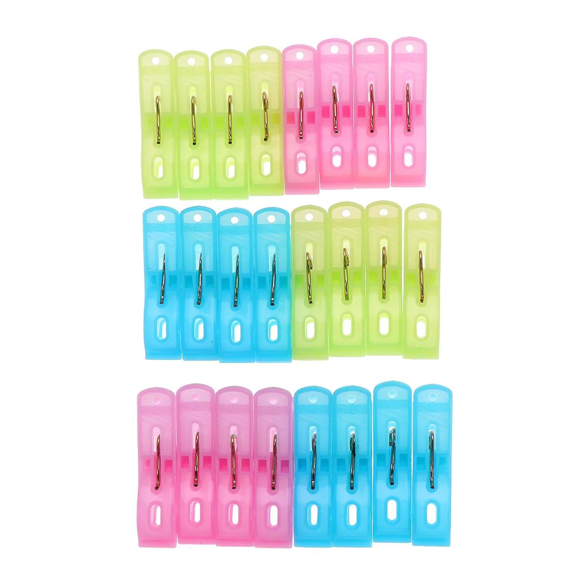 24Pcs Plastic Clothespins Heavy Duty Clips for Clothes Towels Curtains Quilts Secure Hold Laundry Pegs Random Color 
24Pcs Plastic Clothespins Heavy Duty Clips for Clothes Towels Curtains Quilts Secure Hold Laundry Pegs Random Color