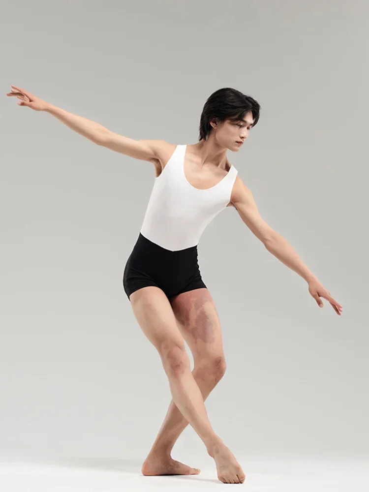 Men's Bodysuit Sexy Tight Sports Cotton Ballet Training Tights Sleeveless Vest Professional Dancewearm Men Club Jumpsuit
Men's Bodysuit Sexy Tight Sports Cotton Ballet Training Tights Sleeveless Vest Professional Dancewearm Men Club Jumpsuit