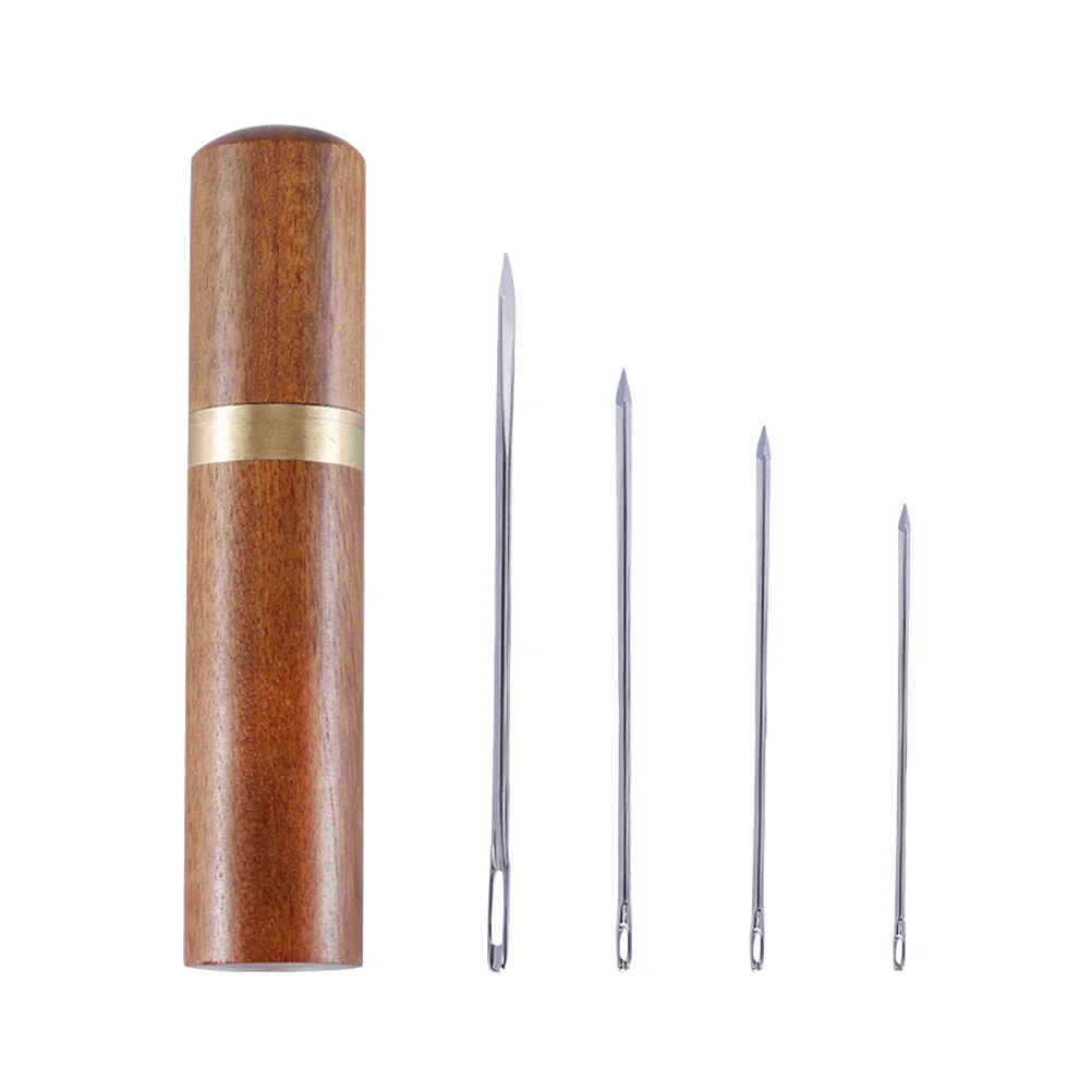 4Pcs Large-Eye Stitching Needles Kit Anti-Rust Grinding Tip for Craft Sewing Projects Coffee Color Storage Bottle
4Pcs Large-Eye Stitching Needles Kit Anti-Rust Grinding Tip for Craft Sewing Projects Coffee Color Storage Bottle