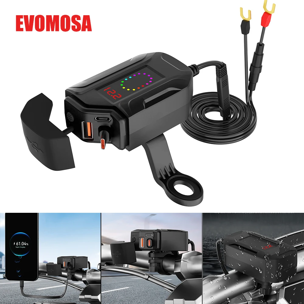 Motorcycle Phone Charger Handlebar Dual USB Socket 12V with Switch Voltmeter Universal For YAMAHA FOR HONDA For SUZUKI For BMW
Motorcycle Phone Charger Handlebar Dual USB Socket 12V with Switch Voltmeter Universal For YAMAHA FOR HONDA For SUZUKI For BMW