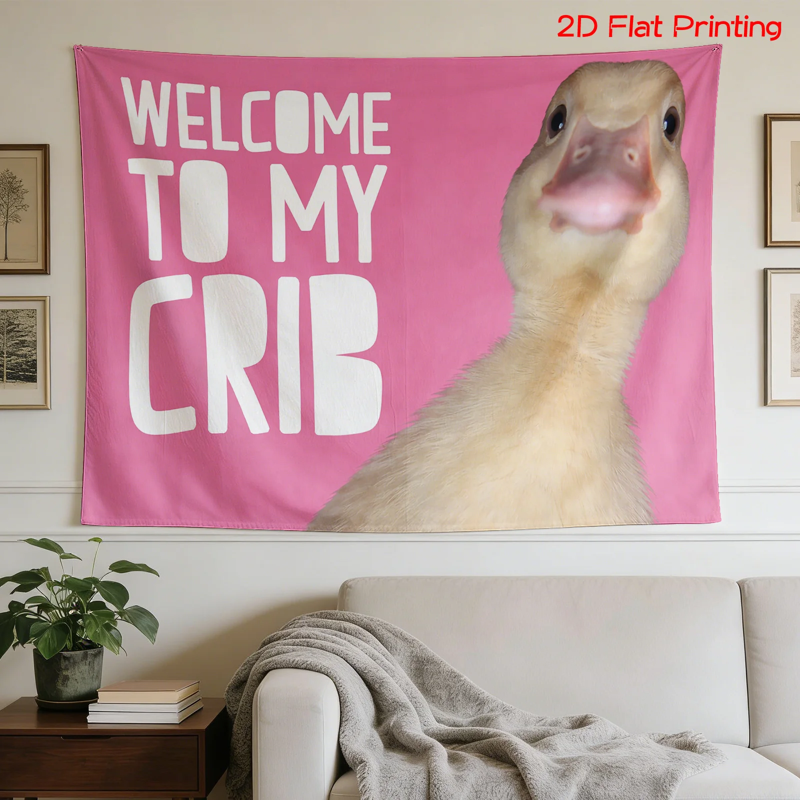 VIKAMA Funny Duck Pink Background Tapestry Welcome to My Crib ins Style Room Decoration Home Decoration
VIKAMA Funny Duck Pink Background Tapestry Welcome to My Crib ins Style Room Decoration Home Decoration