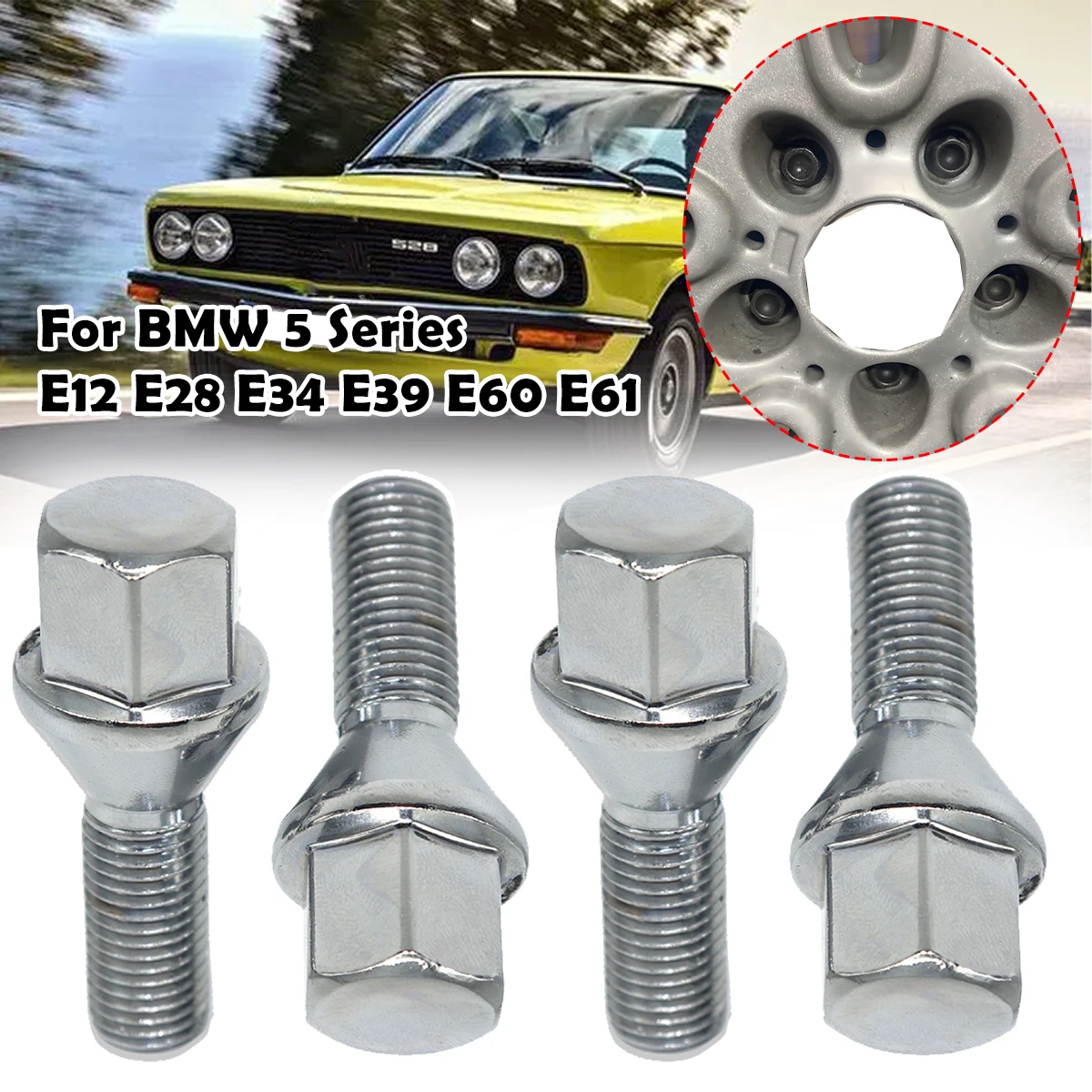 4/5pc Car Wheel Tyre Bolt Screw Replace Longer 36130141576 For BMW 5 Series E12 E28 E34 E39 E60 E61 518 520 525 528
4/5pc Car Wheel Tyre Bolt Screw Replace Longer 36130141576 For BMW 5 Series E12 E28 E34 E39 E60 E61 518 520 525 528