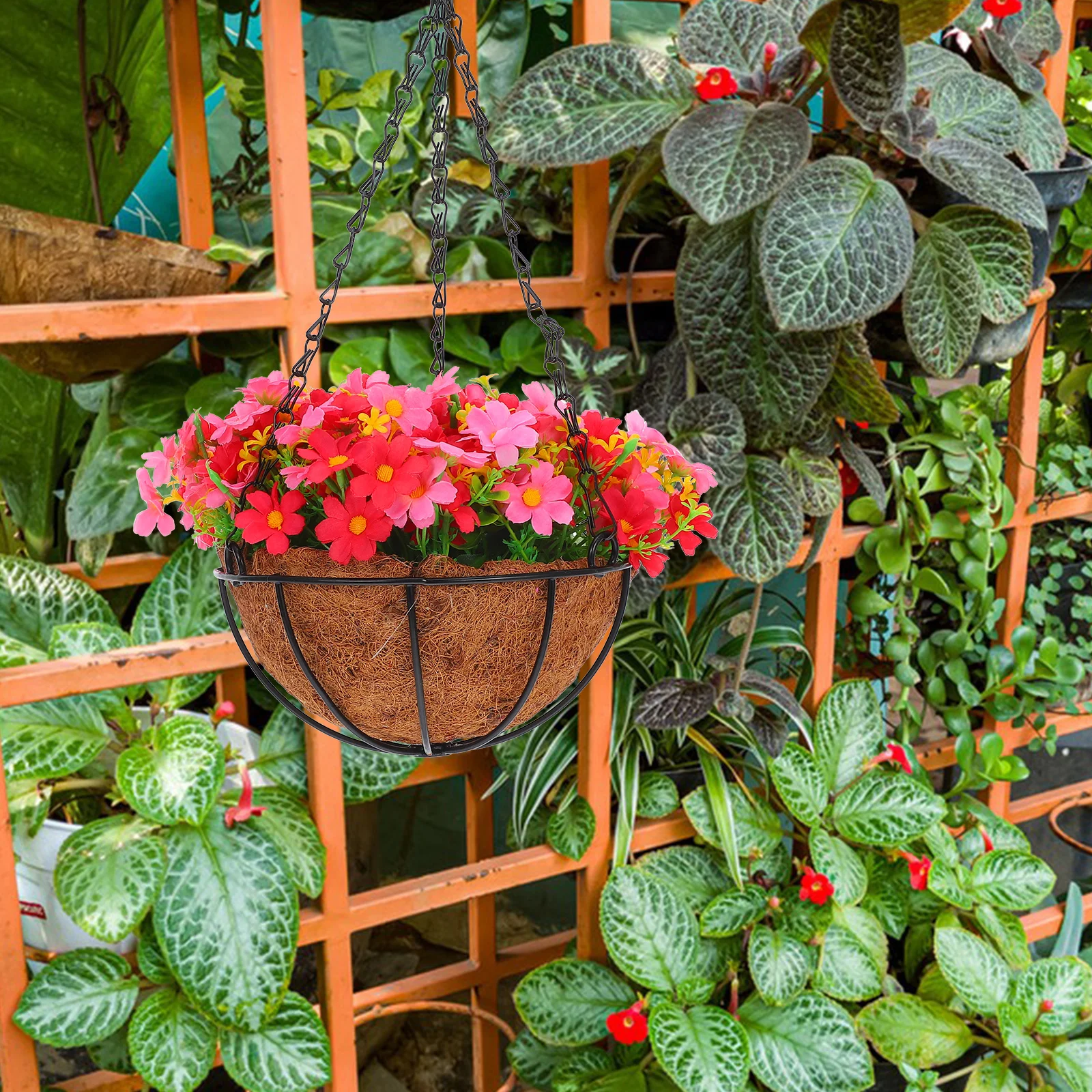 Artificial Hanging Flower Basket Lifelike Pink Fake Blossom Weather Resistant Outdoor Garden Balcony Patio Decor Simulation
Artificial Hanging Flower Basket Lifelike Pink Fake Blossom Weather Resistant Outdoor Garden Balcony Patio Decor Simulation