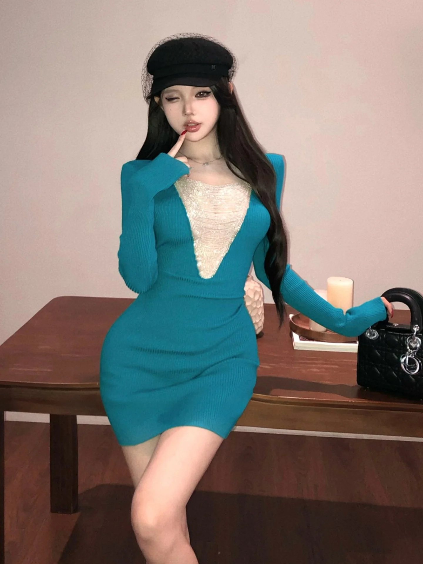 Ele V-Ne Long Sve Knitted ort Dr Women's Pure Desire Body ape ow off Wrap around Skirt High Waist Sexy Dr
Ele V-Ne Long Sve Knitted ort Dr Women's Pure Desire Body ape ow off Wrap around Skirt High Waist Sexy Dr