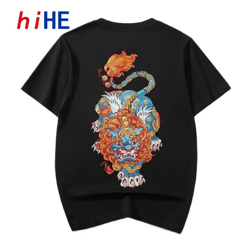 New Embroidery Pixiu Short Sleeve T-shirt Men Short Sleeve Hip Hop Loose Summer Man Z1
New Embroidery Pixiu Short Sleeve T-shirt Men Short Sleeve Hip Hop Loose Summer Man Z1
