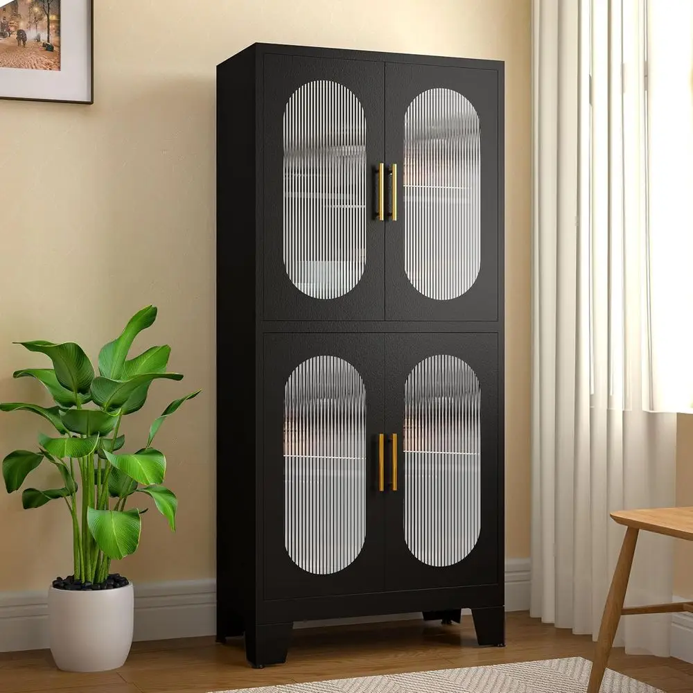 61 Metal Kitchen Storage Cabinet with Acrylic Doors and Adjustable Shelves for Home, Office, and Bathroom Use
61 Metal Kitchen Storage Cabinet with Acrylic Doors and Adjustable Shelves for Home, Office, and Bathroom Use