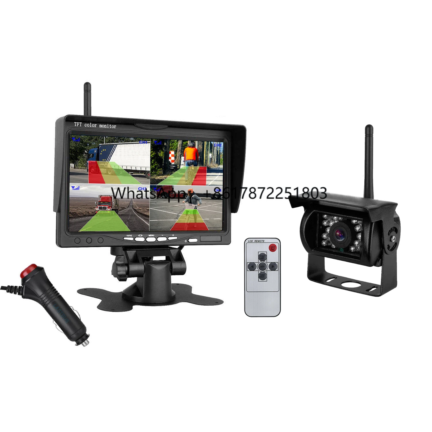 iPoster Digital Wireless 7 Inch Quad Split Screen Built-in BSD Ai Detection Reversing Backup 12-24v For Caravan
iPoster Digital Wireless 7 Inch Quad Split Screen Built-in BSD Ai Detection Reversing Backup 12-24v For Caravan