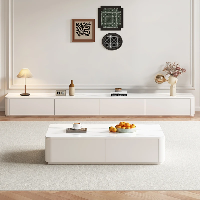 Slate white TV cabinet Floor-to-ceiling coffee table combination household modern simple small apartment 46cm solid
Slate white TV cabinet Floor-to-ceiling coffee table combination household modern simple small apartment 46cm solid