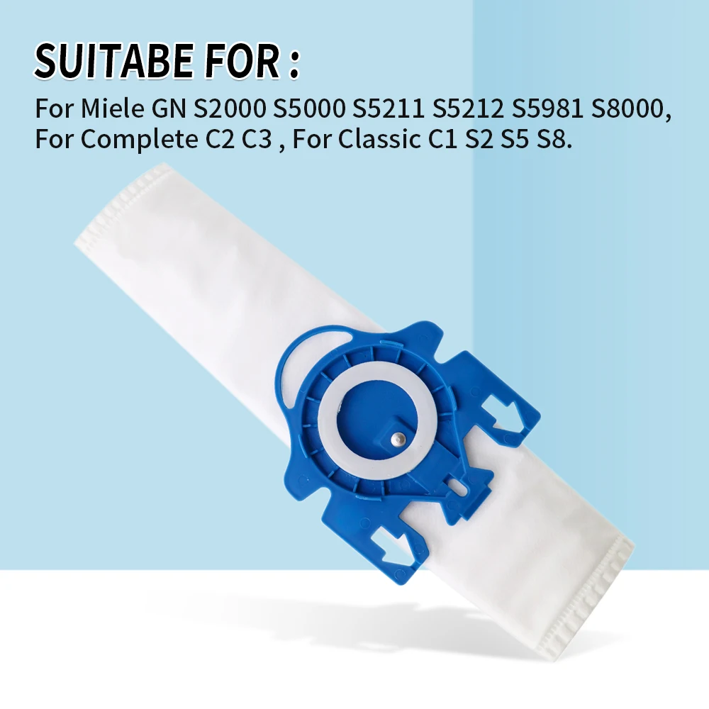 Applicable to Miele GN Luxury Combination S2 S5 S8 C1 C3 Hepa Vacuum Cleaner Filter Bag
Applicable to Miele GN Luxury Combination S2 S5 S8 C1 C3 Hepa Vacuum Cleaner Filter Bag
