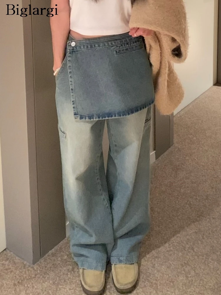 Jeans Spring Summer High Waist Pant Women Irregular Patchwork Fashion Korean Style Ladies Trousers Loose Woman Pants
Jeans Spring Summer High Waist Pant Women Irregular Patchwork Fashion Korean Style Ladies Trousers Loose Woman Pants