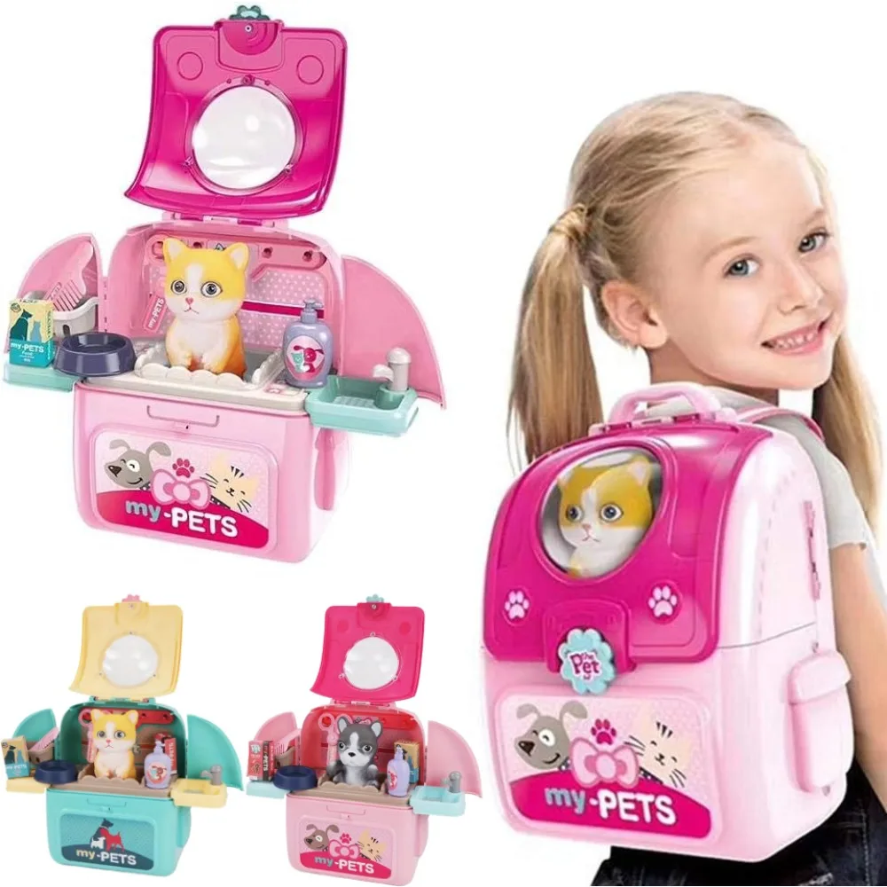 Pet Cat Care Carrier Suitcase Toy Vet Clinic & Doctor Kit for Kids Pet Kitty Grooming Feeding Toys Veterinarian Pretend Play Set
Pet Cat Care Carrier Suitcase Toy Vet Clinic & Doctor Kit for Kids Pet Kitty Grooming Feeding Toys Veterinarian Pretend Play Set