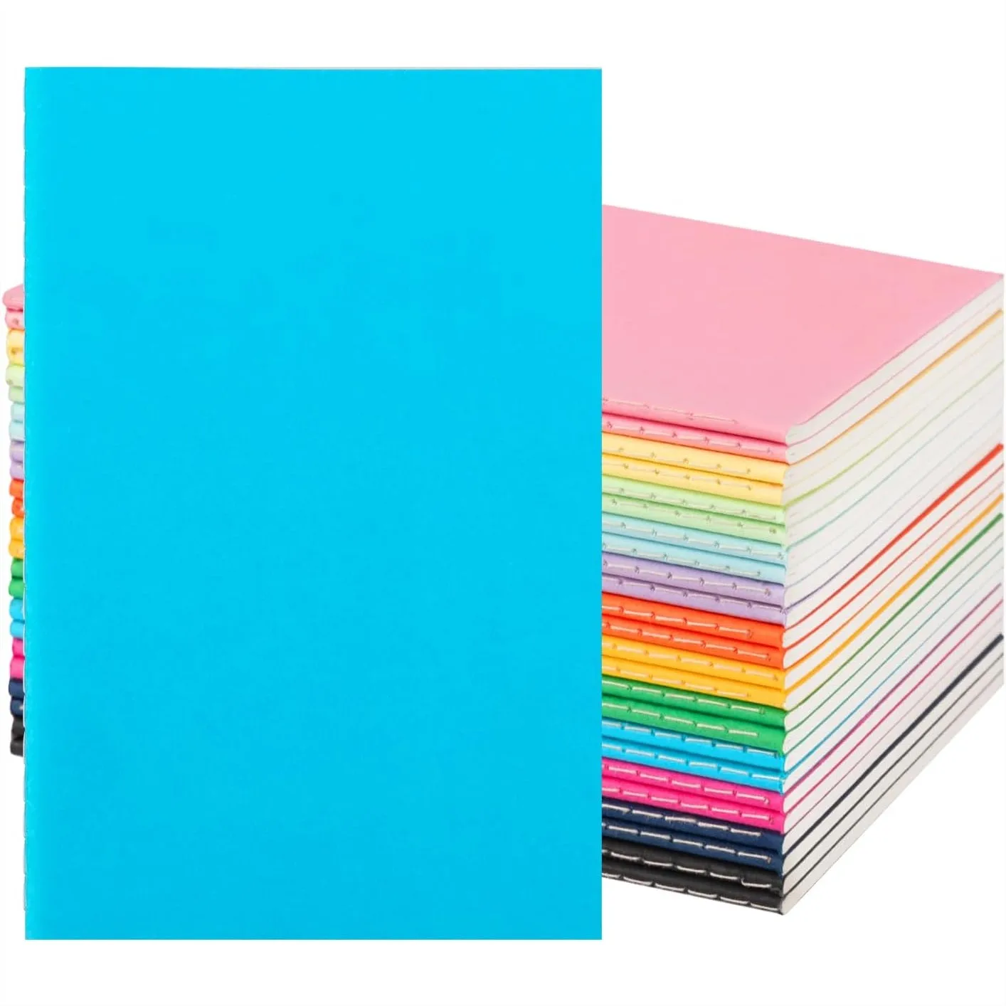 24 Pack Colorful Lined Notebooks for Writing, A5 Composition Books Bulk, 60 Pages, 8.3x5.5 Inch, Office School Travel Supplies
24 Pack Colorful Lined Notebooks for Writing, A5 Composition Books Bulk, 60 Pages, 8.3x5.5 Inch, Office School Travel Supplies
