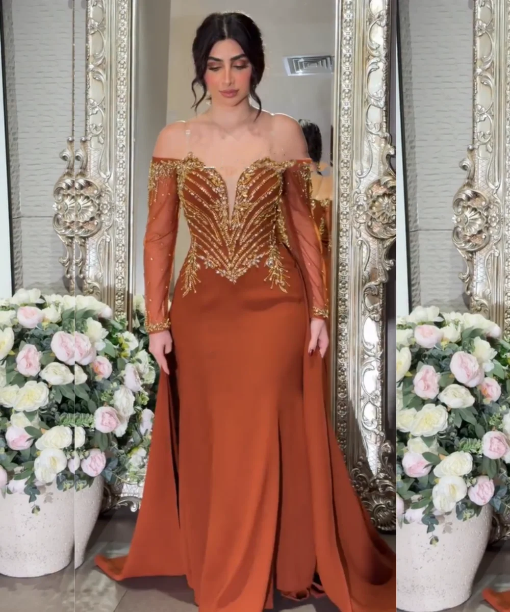 Customized Classic Jersey Pleat Sequined Trumpet Off-the-shoulder Long Evening Dresses Luxury Celebrity Formal
Customized Classic Jersey Pleat Sequined Trumpet Off-the-shoulder Long Evening Dresses Luxury Celebrity Formal