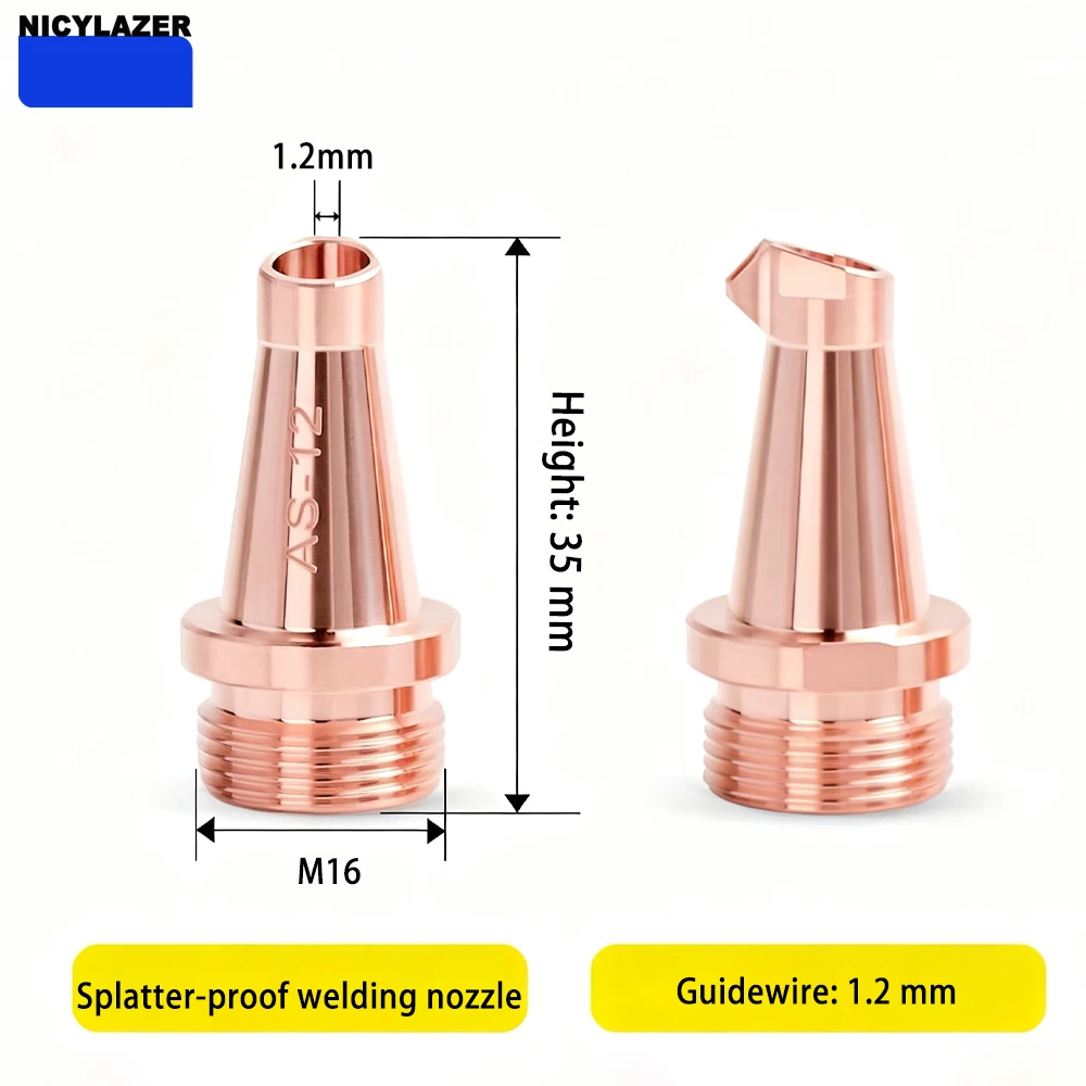 Laser Welding Anti‑Spatter Copper Nozzle M16 Thread Bore 1.2mm 1.6mm For Handheld Laser Welding Machine
Laser Welding Anti‑Spatter Copper Nozzle M16 Thread Bore 1.2mm 1.6mm For Handheld Laser Welding Machine