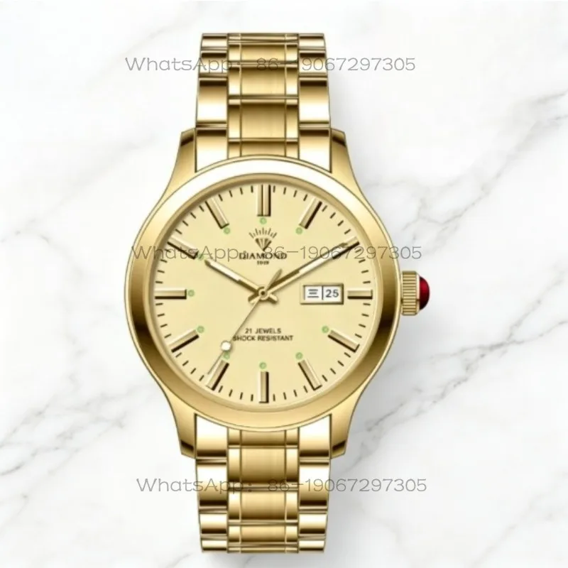 Da Qin Wang Jian Shanghai Diamond Men's Automatic Machinery New Gold Retro Calendar Luminous Waterproof
Da Qin Wang Jian Shanghai Diamond Men's Automatic Machinery New Gold Retro Calendar Luminous Waterproof