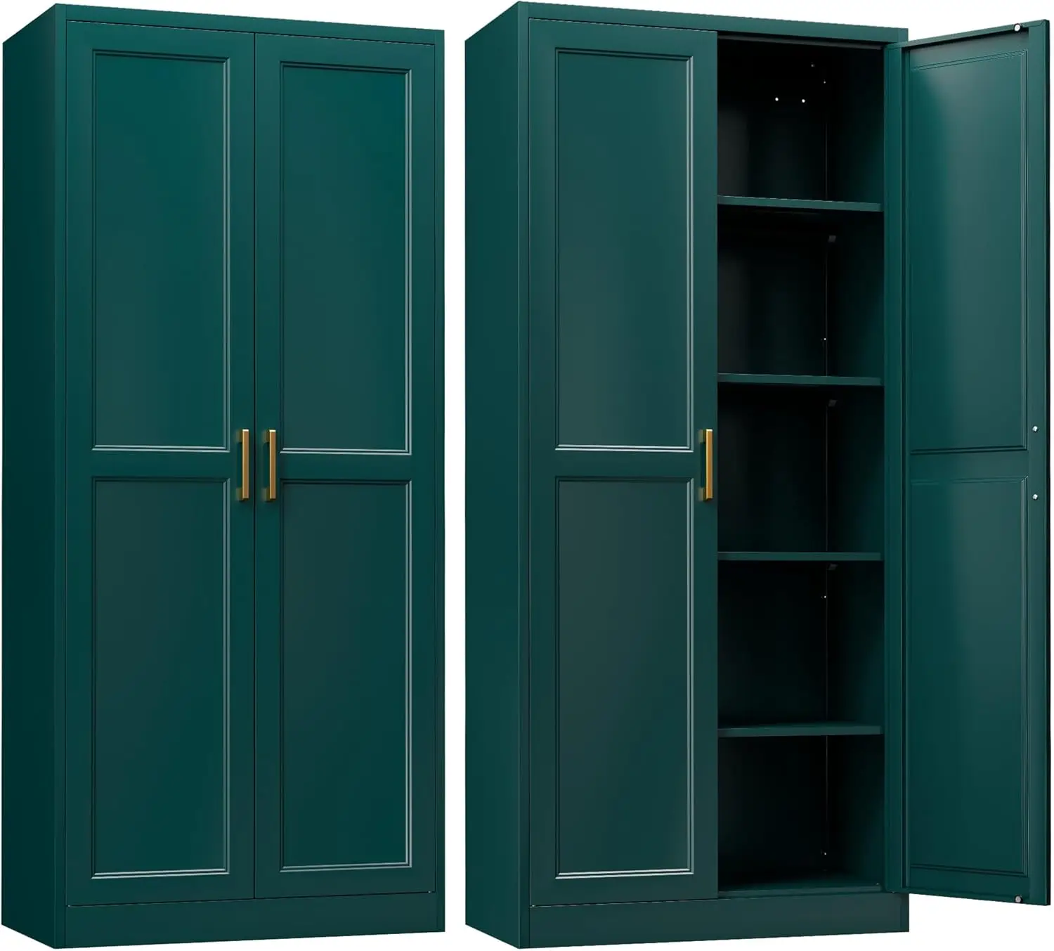 Kitchen Pantry Cabinet,71”Green Metal Pantry Storage Cabinets With Doors And 4 Adjustable Shelves,Kitchen Cabinet With 2 Gold
Kitchen Pantry Cabinet,71”Green Metal Pantry Storage Cabinets With Doors And 4 Adjustable Shelves,Kitchen Cabinet With 2 Gold