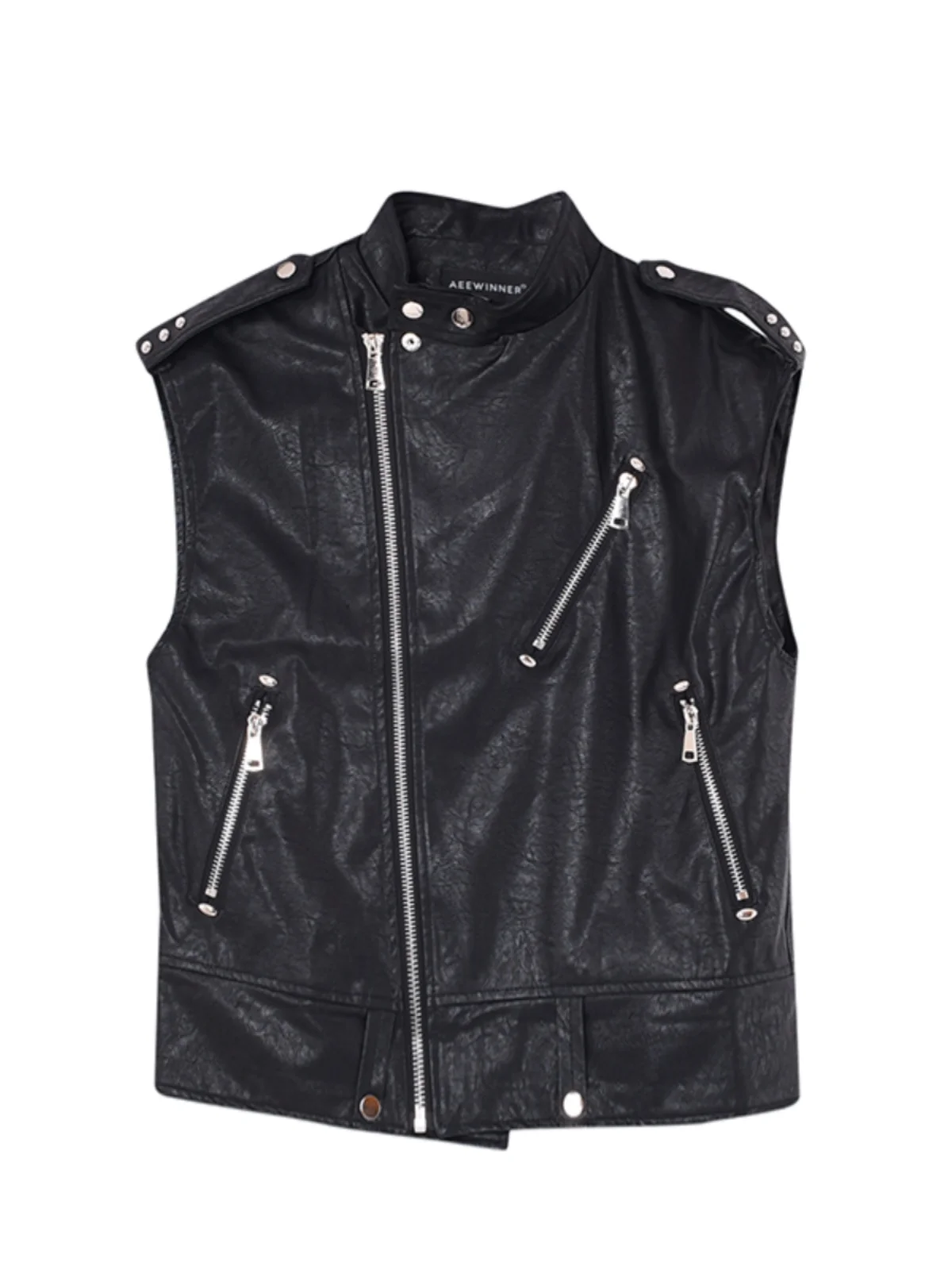 Кожаная куртка-косуха из ПУ-кожи с молнией, модный жилет в байкерском стиле, стильная верхняя одежда, кожаное пальто
Кожаная куртка-косуха из ПУ-кожи с молнией, модный жилет в байкерском стиле, стильная верхняя одежда, кожаное пальто