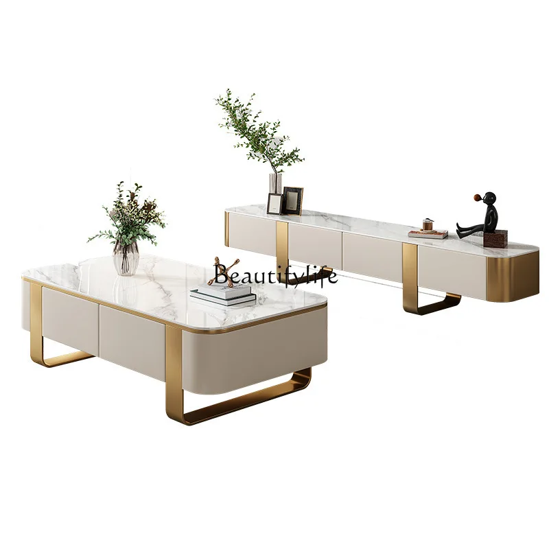 Italian minimalist coffee table TV cabinet living room household modern small apartment light luxury rock plate coffee table
Italian minimalist coffee table TV cabinet living room household modern small apartment light luxury rock plate coffee table