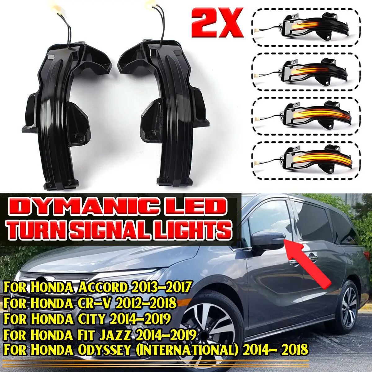 Smoke Lens Sequential Flash LED Side Mirror Turn Signal For Honda Accord CRV HRV
Smoke Lens Sequential Flash LED Side Mirror Turn Signal For Honda Accord CRV HRV