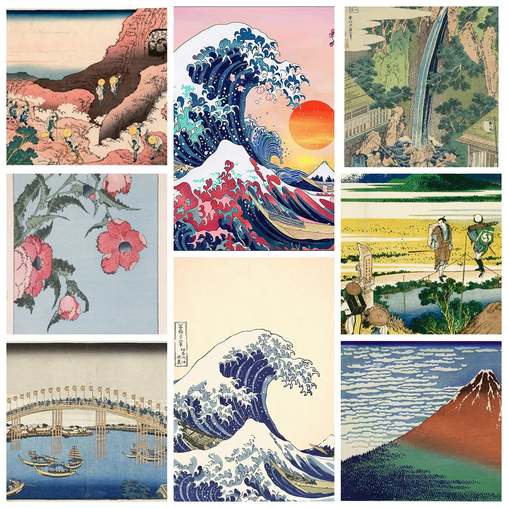 Diy Full Drill Hokusai Diamond Art Painting The Great Wave Алмазная мозаика Японский вишневый цвет Дерево Закат Кристалл Домашний декор 
Diy Full Drill Hokusai Diamond Art Painting The Great Wave Алмазная мозаика Японский вишневый цвет Дерево Закат Кристалл Домашний декор