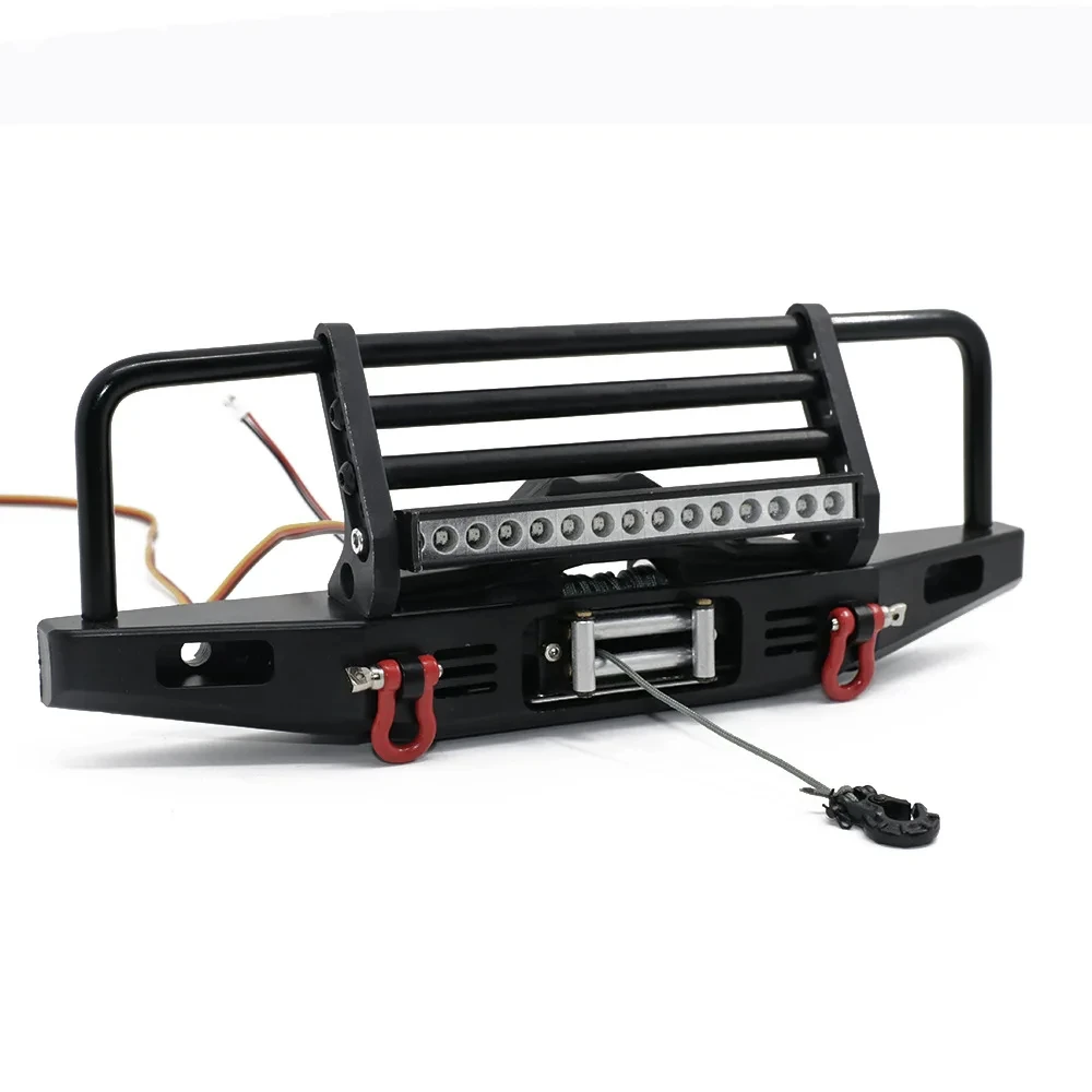 1Set Front Bumper with LED Lights & Winch Mount for Traxxas TRX-4 TRX-6 1/10 RC Crawler Car
1Set Front Bumper with LED Lights & Winch Mount for Traxxas TRX-4 TRX-6 1/10 RC Crawler Car