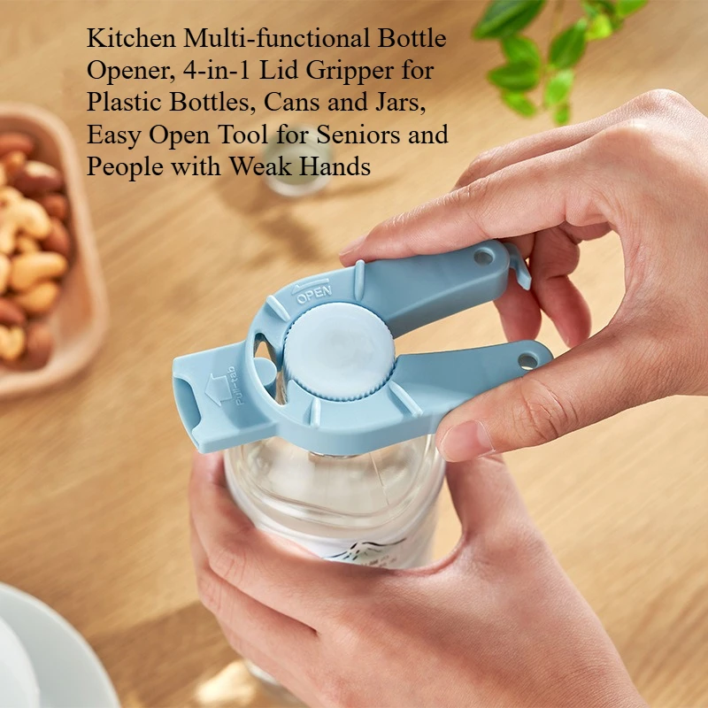 Multifunctional Bottle Opener, 4-in-1 Labor-Saving Jar and Can Opener, Easy Twist Off Tool for Weak Hands, Seniors and Arthritis, Fits Most Bottle Sizes
Multifunctional Bottle Opener, 4-in-1 Labor-Saving Jar and Can Opener, Easy Twist Off Tool for Weak Hands, Seniors and Arthritis, Fits Most Bottle Sizes