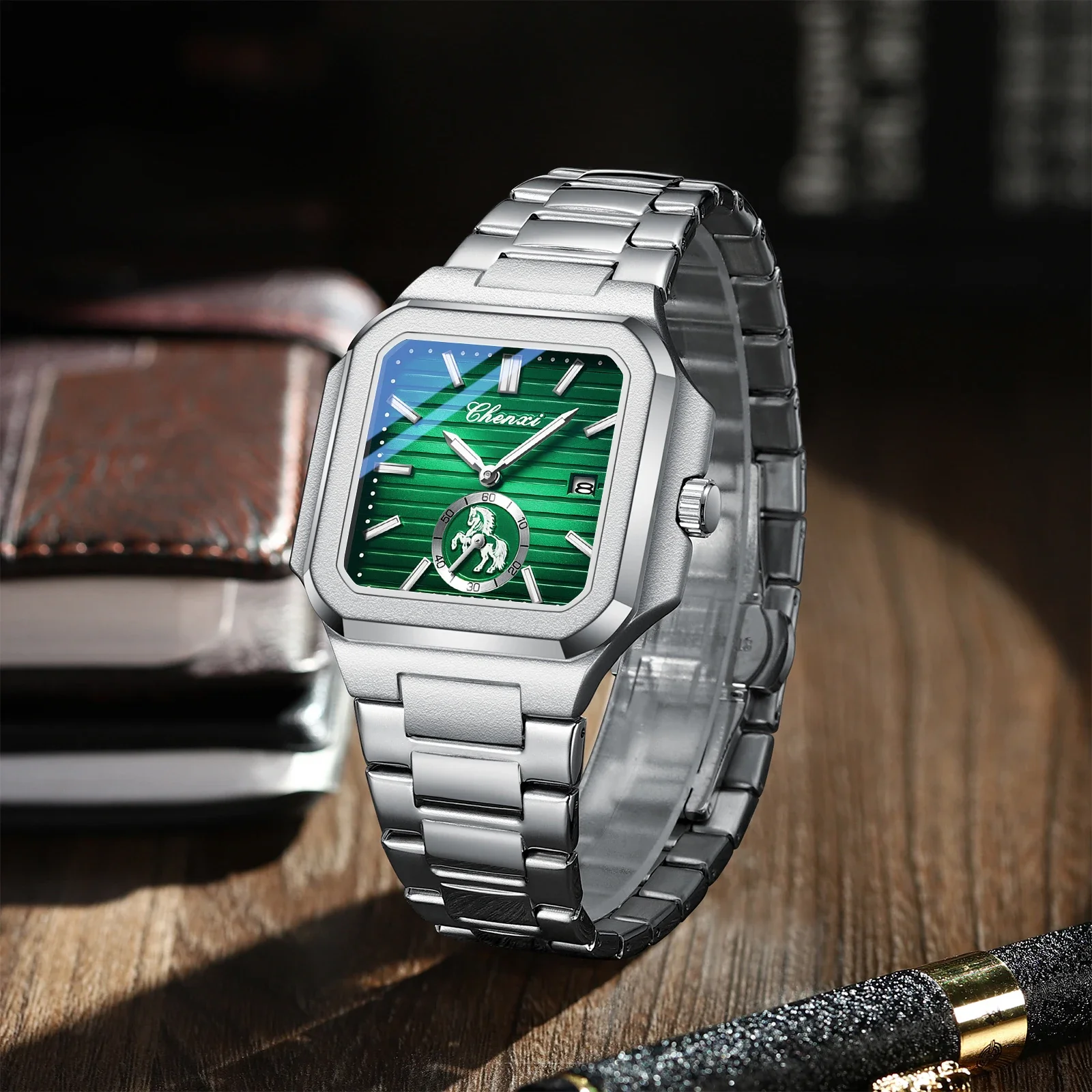 CHENXI Watches for Men 666 Stainless Steel Quartz Wristwatches Business Elite Square Dial Calendar Waterproof Mens Watch Reloj
CHENXI Watches for Men 666 Stainless Steel Quartz Wristwatches Business Elite Square Dial Calendar Waterproof Mens Watch Reloj