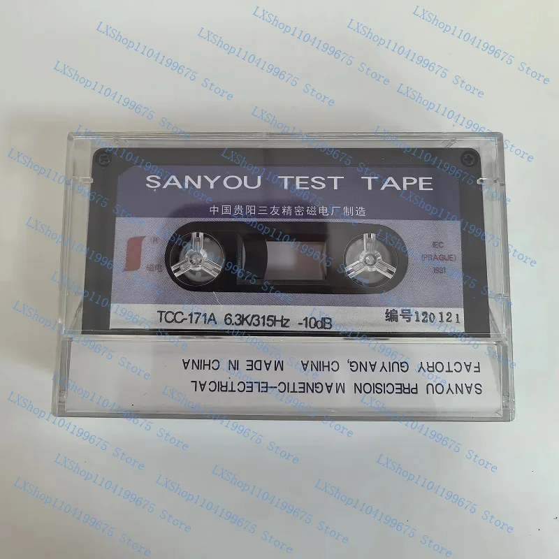 Test Tape SANYOU TCC-171A 6.3k,315Hz-10dB Point Frequency Azimuth adjustment, 2 point frequency response
Test Tape SANYOU TCC-171A 6.3k,315Hz-10dB Point Frequency Azimuth adjustment, 2 point frequency response