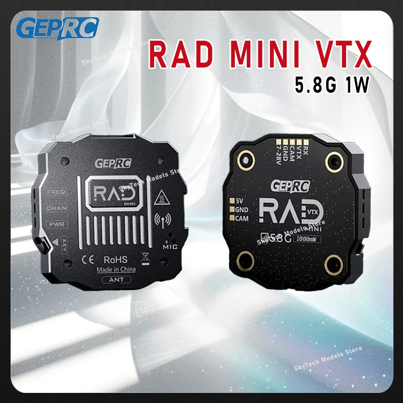 GEPRC RAD MINI 5.8G 1W VTX - 25/200/500/1000mW 40CH IRC Tramp 2 - 6S 20x20mm FPV RC видеопередатчик
GEPRC RAD MINI 5.8G 1W VTX - 25/200/500/1000mW 40CH IRC Tramp 2 - 6S 20x20mm FPV RC видеопередатчик
